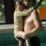 Swim Pants - Banana Cream - Striped