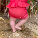 Swimsuit - Neoprene - Berry - Dots