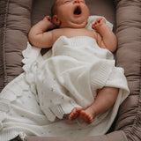 Knitted Blanket Baby - Milk