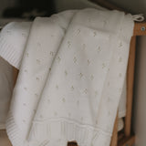 Knitted Blanket Baby - Milk