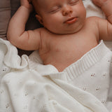 Knitted Blanket Baby - Milk