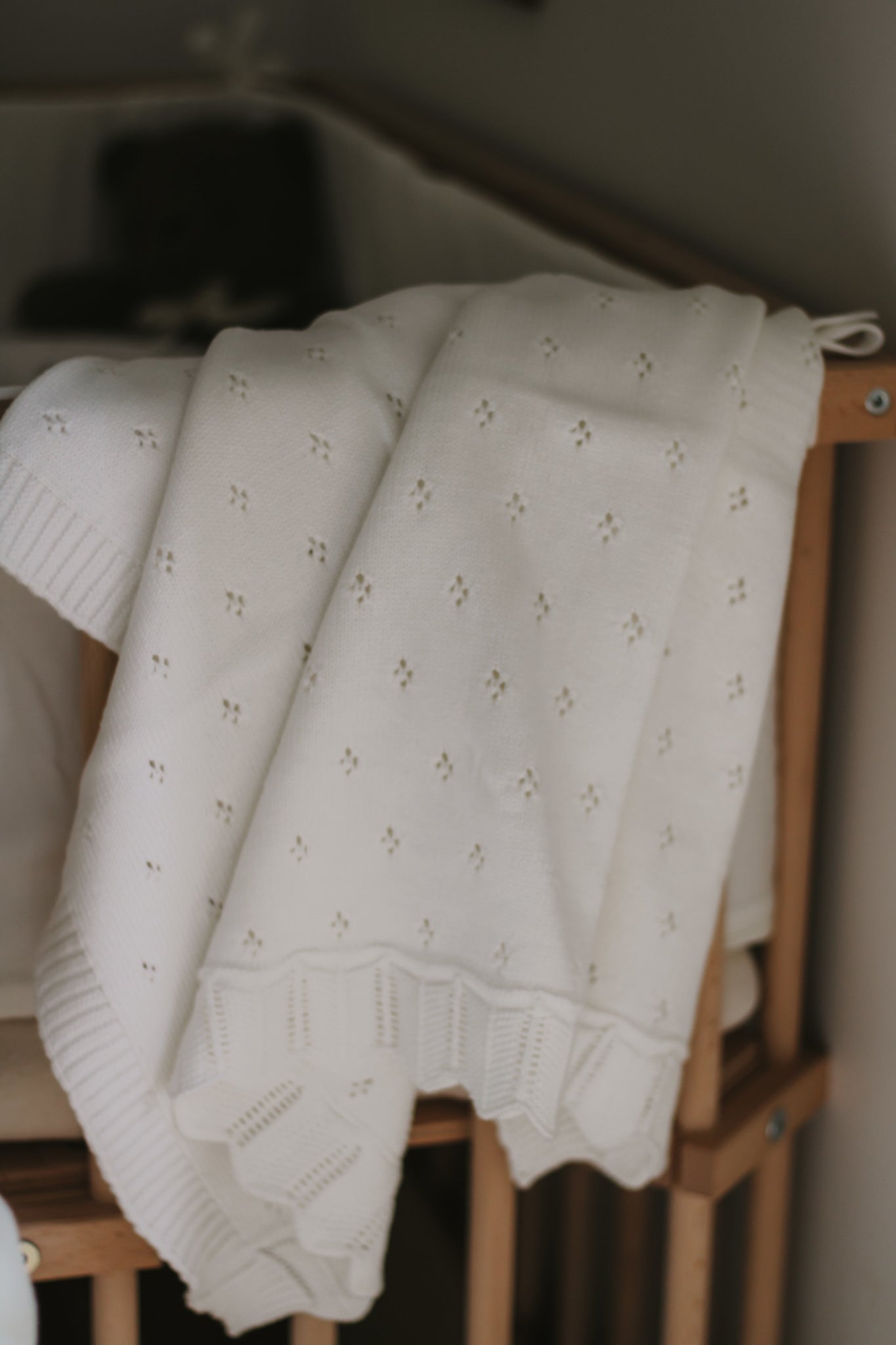 Knitted Blanket Baby - Milk