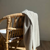 Knitted Blanket - Oyster grey