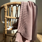 Knitted Blanket - Misty Rose
