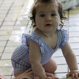Swimsuit - Neoprene - Lucy Lavender - Striped