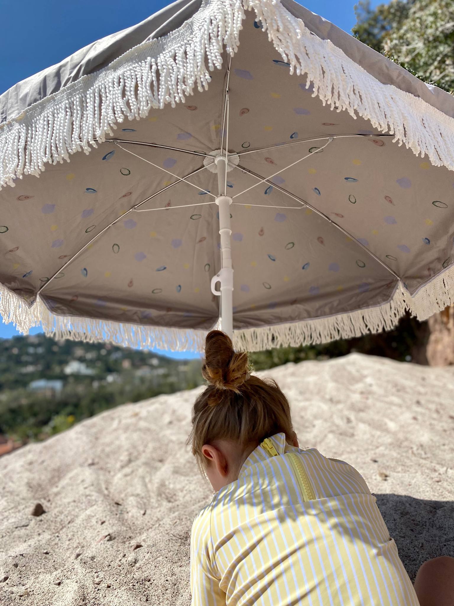 Beach umbrella - UV50+ - Oyster Grey