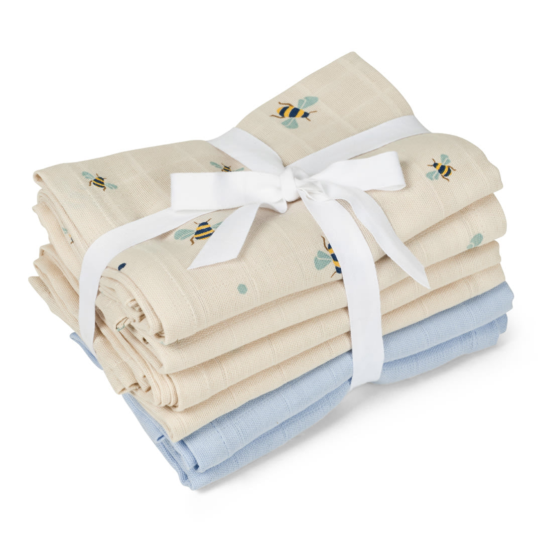 Muslin Cloths 6-Pack - Honeybee