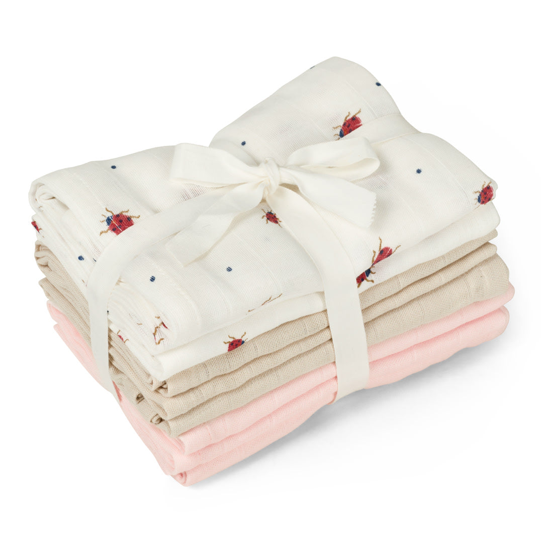 Muslin Cloths 6-Pack - Ladybug