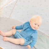 Swim Pants - Neoprene - Blue Shadow - Striped
